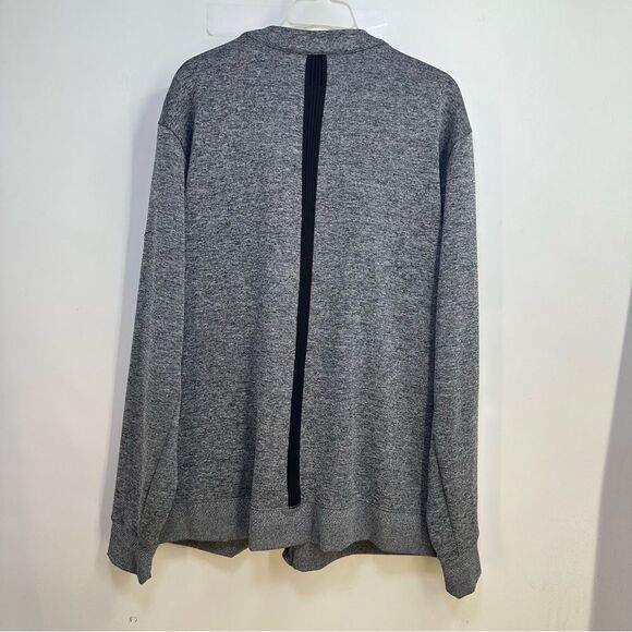 Nike Dri-Fit Size XXL  Mens' Button Front V-Neck Marled Gray Vented Sweater - Picture 7 of 10